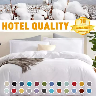 $27.99 • Buy 2000TC COTTON Quilt Doona Duvet Cover Set Single Double Queen Super King Bed