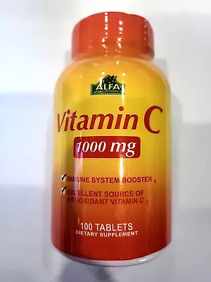 Vitamin C 1000 Mg Alfa Boost Immune System Support Cold Antioxidant 100 Tablets • $9.95