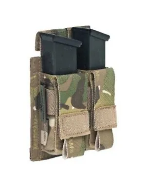 Tactical Gear Double Pistol Pouch Coyote Multicam 9 Millimeter Molle • $26.79