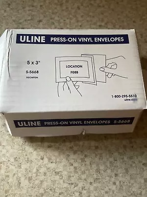 Uline S-5568 Press-On Vinyl Envelopes Clear 50-count • $11.99