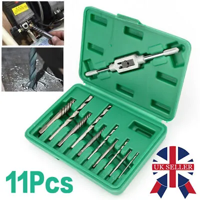 Damaged Broken Screw Extractor Drill Bit Bolt Stud Remover Easy Out Kit 11Pcs • £7.95