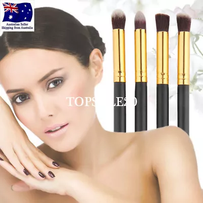 $6.38 • Buy 4PCS Pro Eyeshadow Blending Brush Set Professional Eye Makeup Brushes