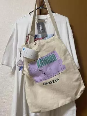 New Evangelion T-shirt & Shoulder Bag Set White Kaworu Nagisa M Size Anime • $89.98