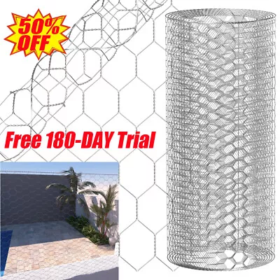 Welded Wire Mesh Galvanised Fence Aviary Rabbit Hutch Chicken Run Coop Pet 5-50M • £7.78