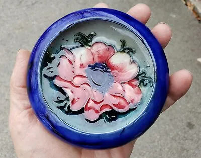 Moorcroft Clematis Pottery Bowl 4-1/4  Turned In Edge 1930s • $125