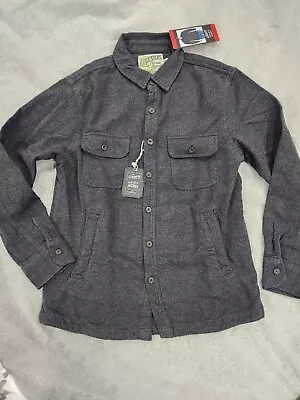 New Grayers Men's Shirt Jacket With Pockets. All Cotton Black Medium • $12.99