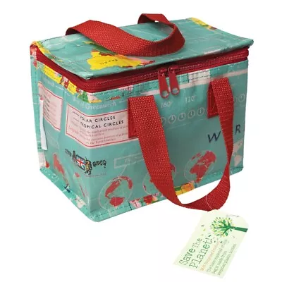 £4.95 • Buy Rex London LUNCH BAG WORLD MAP DESIGN. RECYCLED INSULATED COOL WARM BAG