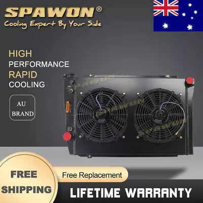 Spawon Radiator With Fan Shroud For Ford Falcon XC XD XE XF Fairlane 73-87 3Row • $350