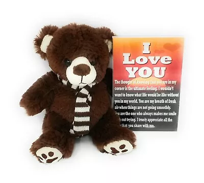 I Love You Teddy Bear - Brown Bear With Poem - Unisex Gift • $21.68