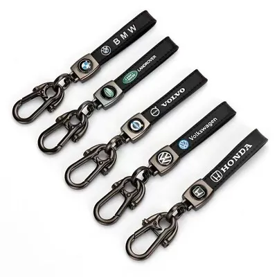 Key Chain For All Car Models Premium Leather+metal With Solid Metal Key Ring • $6.88