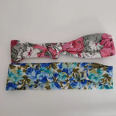 2 X Vintage 1980s Floral Hairbands Headbands 50s 60s Style • £3.30