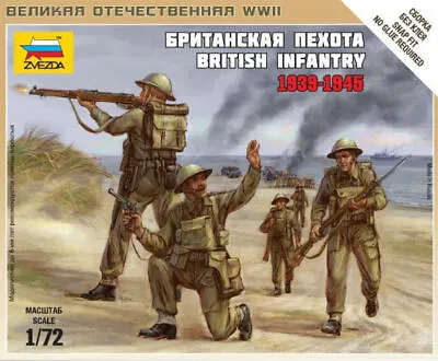 1:72 Zvezda British Infantry 1939-1942 Kit Z6166 Model • £4.87