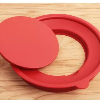 Red Salad Bowl Lid Deep Mixing Bowl Lid Kitchen Serving Lid Baking Bowls Lid • £5.34