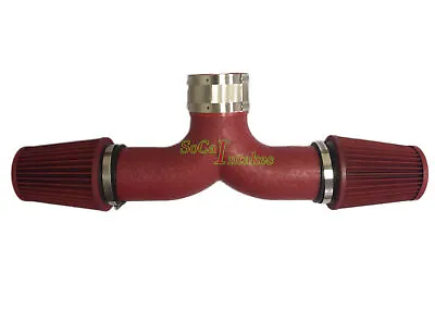ALL RED COATED DUAL HEAD Air Intake Set For 1997-2000 Chevy Corvette C5 5.7L V8 • $80