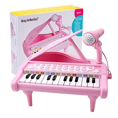 Piano De Juguete Para Niñas Rosa Con Microfono Regalos Para Niñas Ninas Calidad • $34.38