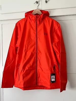 Under Armour Men's UA Forefront Rain Jacket Bright Orange Mens X-Large NWT $80 • $49.99