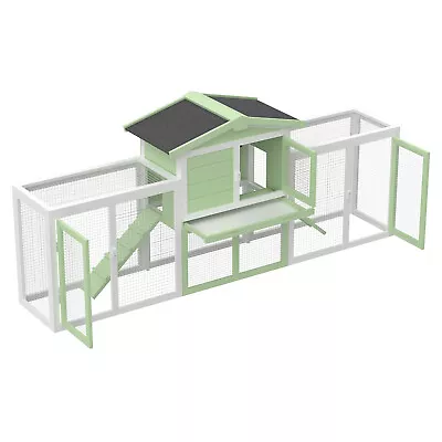 Rabbit Hutch Chicken Coop Extra Large Active Space Pet Pig Run Cage Wooden House • $159.90