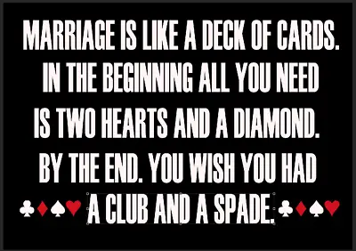Marriage Is Like Metal Sign Plaque Man Cave Home Funny Humour Novelty Fun Funny • £19.49