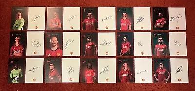 Manchester United Man Utd Official 2023/24 Club Cards Set Of 15 Pre-Signed • £99.99