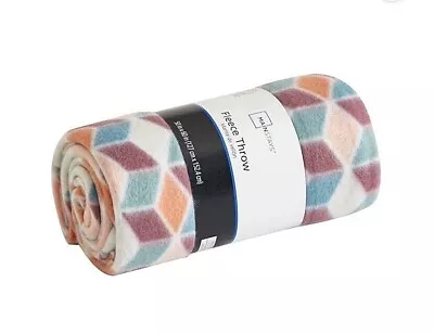 Fleece Blanket Soft Plush Throw 50  X 60  Geometric Abstract Print Mainstays New • $14.99