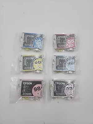 6 New Genuine Epson 98 High-capacity Ink T0982-T0986 Artisan 810/835/725/730/837 • $50