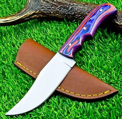 Custom Hand Forged D2 Steel Blade Hunting Knife Skinning Knife W/SHEATH EX-6188 • $0.99