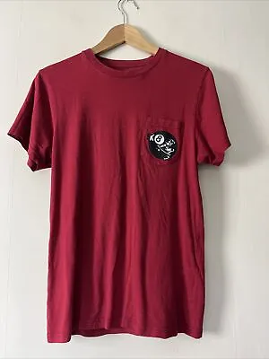 Vans 8 Ball Red Top Pocket T-Shirt Size Small P2P 18’ • $10.72