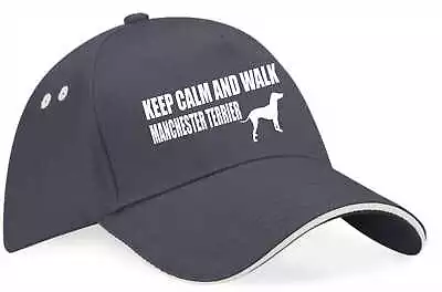 Keep Calm & Walk Manchester Terrier Baseball Cap Dog Lovers Gift Men & Ladies  • £11.50