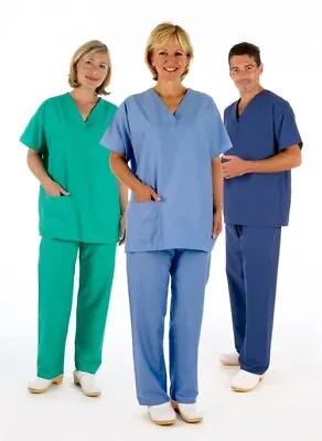  NHS Scrub Suit Set (Tunic & Trousers) Medical Compliant Reversible Hospital • £16.60