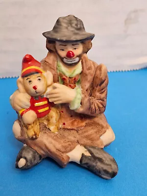 Vintage Emmett Kelly Jr. Clown Sitting With Monkey Hobo Clown Circus Collectible • $8.99