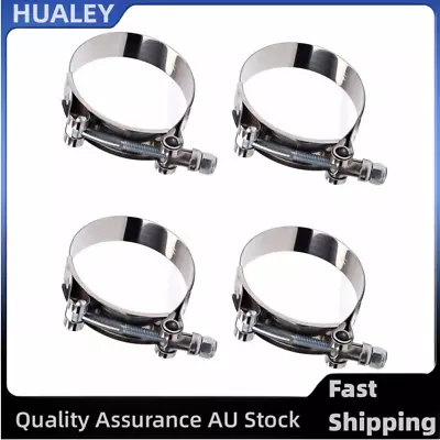 4 X 2  Inch 51mm Inside Dimension Steel T-Bolt Silicone Hose Clamp (58-63mm) New • $16