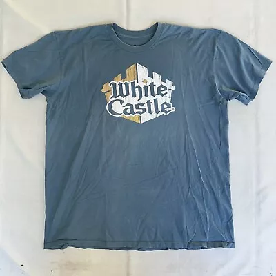 White Castle Shirt Men’s XL Blue Fast Food Hamburger Sliders Midwest Ohio 2516 • $19.49