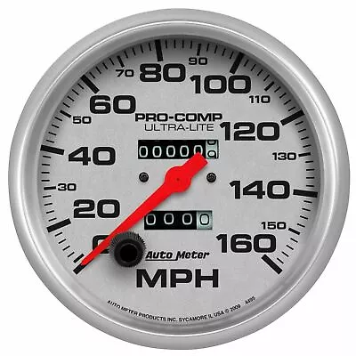 AutoMeter 4495 Ultra-Lite Mechanical In-Dash Speedometer 0-160 MPH 5 Inch • $209