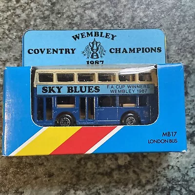 Matchbox MB17 London Bus - Sky Blues Coventry Wembley Champions 1987 - Mint Box • £25