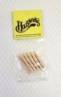 Dollhouse Miniature Spindles Or Furniture Legs Wood 6 Pieces 1:12 Scale HW12016 • $4.75