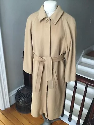 Vintage 1970’s Jaeger 100% Cashmere Belted Coat Made In Great Britain Size 16 • $99.99