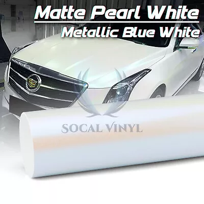 Pearl White Gloss / Matte Metallic Style Vinyl Wrap Sticker Decal Air Release • $4.99