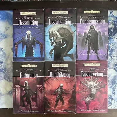 War Of The Spider Queen Forgotten Realms R.A. Salvatore Complete Paperback Set • $61.70