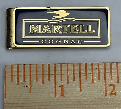 Martell Cognac Advertising Logo Money Clip  Gold Tone Metal VTG Collectible Z-4 • $8.99