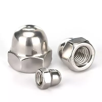 Metric Acorn Dome Cap Hex Nuts Safety Show DIN 1587 / Stainless Steel / M3 - M24 • $17.19