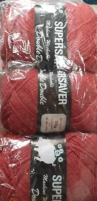 Wool Jarol Dbl Dbl 100g X 3 Deep Red • £6