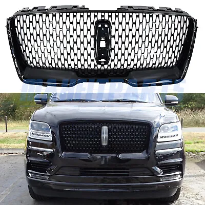 For 2018-2021 Lincoln Navigator Front Upper Grille Sport Gloss Black • $289