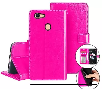 $6.95 • Buy Oppo A73 A75 F5 Fine Leather Wallet Case Id Cash Compartment