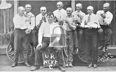 Barber Shop Shaved Head Men Elkton Michigan MI - 8x10 Reprint • $9.99