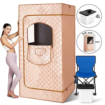 Large1500W Full Size Portable Steam Sauna Personal HomeSpa W/Remote4L Steam Pot • $159.99