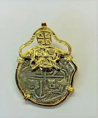 $548.90 • Buy ATOCHA Coin Pirate Pendant 14K Yellow Gold Sunken Treasure Jewelry