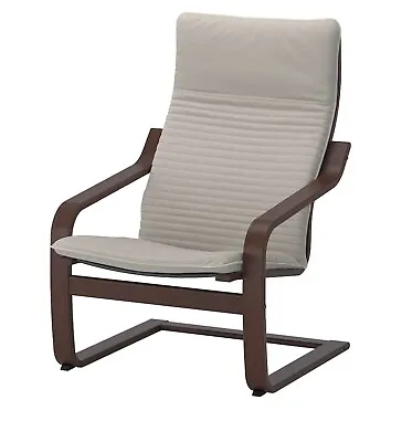 IKEA POANG Armchair Armchair Brown/Knisa Light Beige • $265