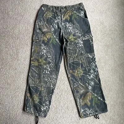 Vintage Mossy Oak Pants Men's Large 36-38 Camouflage Cargo Break Up FieldStaff • $22