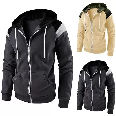 Hoodies Leisure Casual Color Matching Contrast Color Fashion Men's Clothing • £17.89