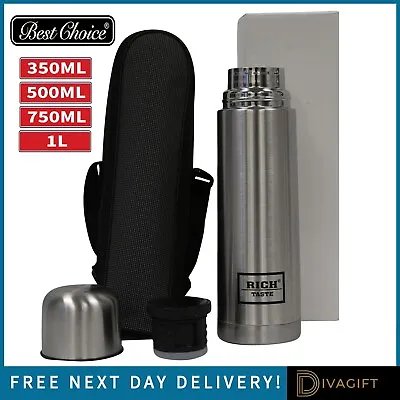 Travel Thermal Stainless Steel Insulated Coffee Cup Mug Flask Vacuum Leakproof • £7.99